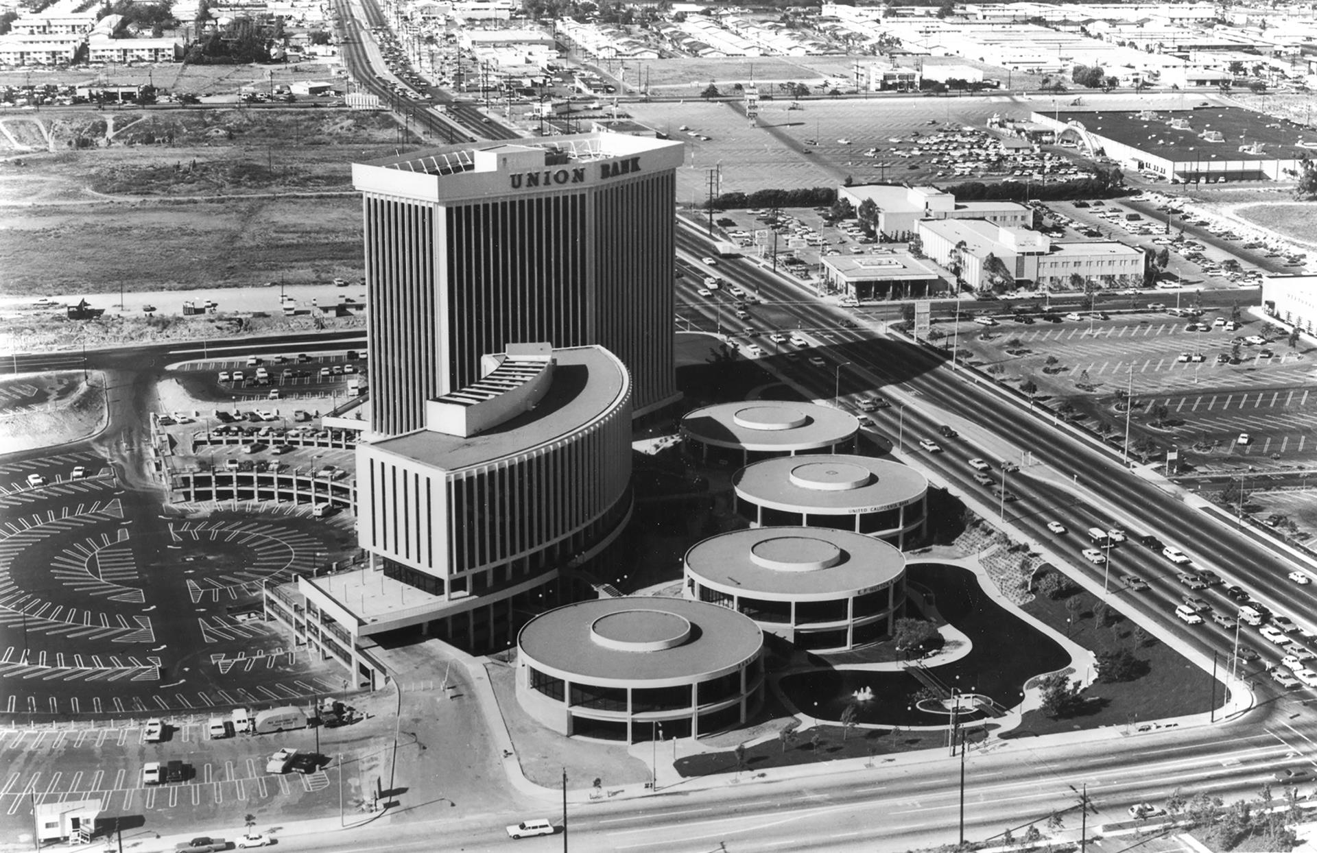  Work on the Torrance Financial Center on Hawthorne Boulevard and Carson Street began in 1967. It included the 12-story Union Bank tower, then the tallest building in the South Bay. A rendering, below, shows the plan. Only one of the three towers was completed.
