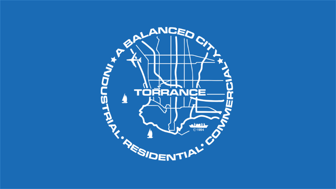 City logo white with blue background