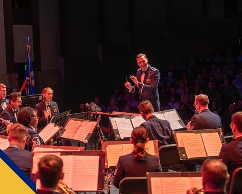  USAF Band of the Golden West performing on stage